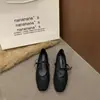 Zapatos Mary Jane Planos de Malla con Encaje, Punta Cuadrada, Correa con Lazo y Lunares para Mujer, Versátiles, Colección Primavera 2026
