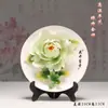 Porcelana de Peônia de Luoyang Atacado Ornamentos Cerâmica Artesanal Decoração de Sala de Estar Prato Pendurado Artesanato Presentes de Inauguração