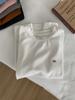 Camiseta Simple de Estilo Coreano Ins con Marca de Uñas Cuello Redondo Color Sólido para Mujer Holgada Casual Elegante Combinable Ajustada Manga Corta