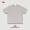 Camiseta de manga corta casual de ajuste holgado para hombre BK, de algodón de bambú y algodón puro, textura vintage, 190G, con un toque relajado