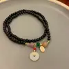Pulseira de segurança com fivela de imitação de Granada 2022, design nicho feminino, pulseira de mão com contas multicírculos
