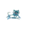 Pinza para el pelo de acetato de 6 cm Corazón Girly Lindo Mediana Lindo Pinza de Tiburón Frances Clip de Gato con Pedrería