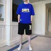 Camiseta Juvenil de Nuevo Estilo para Verano de Manga Corta para Estudiantes de Secundaria Niños Conjunto Deportivo Casual de Moda Conjunto de Dos Piezas