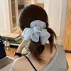 Diadema Extra Grande para Intestino Grueso, Simple Retro Estilo Francés Alta Elástica Cuadros Elegante Goma para el Cabello, Diadema Amarillo Ganso de Celebridad de Internet Coreana