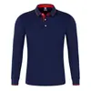 Camiseta tipo polo de manga larga ropa de trabajo logo impreso otoño solapa ropa de trabajo bordada camisa publicitaria al por mayor T