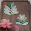 Estilo Antigo Folhas Verdes Esculpidas Acessórios para Joias DIY Pétalas de Folha Perfuradas Feitas à Mão Acessório para Prendedor de Cabelo Ornamento de Cabelo Materiais