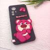 Parche de Goma Suave de PVC de Oso Fresa de Dibujos Animados, Accesorios DIY para Fundas de Tableta y Teléfono, Pantuflas, Refrigerador y Zuecos