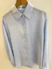 Camisa Protetora Solar de Rami Tencel Colorida de Alta Qualidade, Novo Estilo de Primavera, Corte Solto, Gola Reversível, Manga Longa Fina Zw