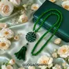 Novo Pingente de Colar Ágata Verde Estilo Chinês para Mulheres Versátil Corrente de Suéter de Moda de Alta Qualidade Acessórios de Vestuário com Contas