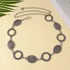 Nova corrente de cintura e corrente de umbigo boêmia transfronteiriça, cinto de metal vintage de alta qualidade para mulheres, acessório de estilo étnico de nicho