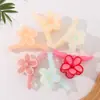 Grampos de Cabelo Coloridos Transfronteiriços, High-End, Doces, Em Forma de Coração, Presilhas Flor de Ovo, Presilhas de Tubarão para a Parte de Trás da Cabeça, Acessórios de Cabelo para Mulheres