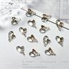 Joyería para uñas de ballena de dibujos animados de alta calidad transparente como el hielo, nueva joyería para uñas de ballena tallada en cristal mixta