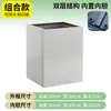 Macetero de acero inoxidable para exteriores para calles comerciales y vías municipales, jardinera rectangular hecha a medida, maceta móvil y combinable