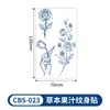 Pegatinas de tatuaje herbales, diseños pequeños semipermanentes, pegatinas de tatuaje de jugo, impermeables y de larga duración, realistas para hombres y mujeres, serpiente, rosa, mariposa