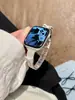 Correa de Metal de Cobre con Diamantes Completos en Forma de Lazo Tridimensional Adecuada para Apple Watch iWatch Décima Segunda Generación 11/10