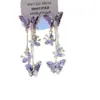 "Duende de Flor de Verano" Pendientes de Borla de Mariposa Morada Estilo Francés, Nuevos Pendientes de Moda Exquisitos de Lujo para Primavera y Verano