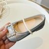 Zapatos de Princesa para Niñas, Zapatos Individuales de Perlas y Pedrería para Estudiantes, Zapatos de Cuero Slip-On de Nuevo Estilo de Primavera para Niños, Zapatos para Bebés