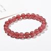 Pulsera de Cristal de Fresa Natural Grado Coleccionable 567A Rojo Hielo Rojo Paloma Cristal de Fresa Fresa