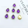 Nueva hebilla de pedrería con forma de gota 10*14 accesorios de ropa DIY plato de flor accesorios de diamante para pegar a mano material de corazón de flor joyería