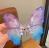 Pasador de Mariposa Móvil Simulado con Perla de Color Degradado, Adorno para el Cabello Infantil Estilo Antiguo Hanfu, Suministro al por Mayor de Pinzas para el Cabello