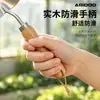Conjunto grande de pás de jardim em aço inoxidável para transplantar flores em vasos, revolver terra, soltar terra e nivelar terra