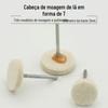 Cabeça de Lixamento de Lã Cabeça de Lixamento de Lã Cabeça de Lixamento de Lã para Polimento Cabeça de Lixamento de Lã Tipo T Diâmetro do Cabo 3mm