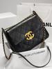 Bolso acolchado de cuero con cera al óleo de otoño, Bolso de hombro único cruzado, Bolso de cadena vintage, Suministro de Guangzhou, Bolso de cartero versátil, Nuevo modelo de otoño