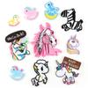 Parches de tela bordados para computadora animal unicornio dibujos animados parches para ropa accesorios zapatos y sombreros accesorios para bolsos parches bordados
