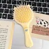 Nuevo Peine con Airbag de Orejas de Gato de Dibujos Animados 2 en 1 Lindo Portátil Mini de Mano Masajeador Peine con Cojín de Aire con Espejo