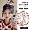 Dulce Liga para el Cabello Scrunchie para Mujeres, Satén de Alta Gama Estilo Coreano Versátil Cuerda para el Cabello, Suave Encaje Lunares Accesorio para el Cabello, Pañuelo Cuadrado para la Cabeza