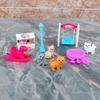 Brinquedo Pet Shop para Brincar de Criança Filhote de Cachorro Filhote de Gato Simulação Alimentação Brinquedos para Animais de Estimação para Meninos e Meninas