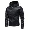 Jaqueta de Couro Pu com Capuz Estilo Retrô Americano para Motociclista Masculino, Jaqueta de Couro Cool Casual para Jovens, Nova Coleção Primavera e Outono da Aliexpress