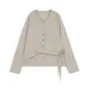ALINDM Talla Grande Estilo Coreano Diseño Ins Top para Otoño 100kg Holgado Cuello Redondo Manga Larga Camiseta para Mujer