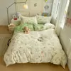 Comércio exterior transfronteiriço planta caxemira acolchoada lixamento quatro peças lençóis de dormitório cama de casal chapéu presente compra em grupo atacado