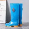 Botas de Chuva Longas Antiderrapantes Femininas, Cano Alto Confortável, Meio da Panturrilha Femininas, Sapatos de Borracha Impermeáveis com Solado de Tendão