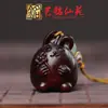 Pingente de Corrente para Celular Sapo de Madeira Arco-Íris Yiming Xianyuan Sandália Criativa de Sândalo Animal Desenho Animado Sapo Ornamento