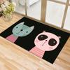 Venta al por mayor, nueva alfombra absorbente para baño con orejas de gato y dibujos animados, alfombra para puerta de entrada de casa.