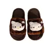 Pantuflas de Algodón Nuevas de Otoño e Invierno 2025, Pantuflas Peludas Cómodas con Diseño Nicho de Estampado de Leopardo, Pantuflas de Algodón Antideslizantes para Interior para Mujer