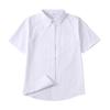 Atacado de fábrica uniforme escolar japonês ortodoxo gola pontuda gola redonda jk camisa branca de manga curta roupa de trabalho não transparente