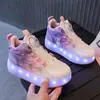 Novos Patins de Rodinha Infantis para Meninos e Meninas, Patins de Duas Rodas para Estudantes, Tênis Respiráveis de Malha para o Verão, Atacado