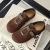 Zapatos peludos para mujer, modernos, nuevo estilo 2026 con velcro, zapatos planos Mary Jane, de lana, retro, versátiles, para primavera, versión coreana