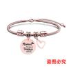 Pulsera europea y americana transfronteriza de acero inoxidable hueso de serpiente pulsera etiqueta temporada de graduación corazón oblicuo regalo de vacaciones grabado pulsera de acero de titanio