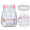 ¡En stock! ¡El más vendido! Genial Patrón Luomi Mochila Escolar para Niña de Primaria Mochila Infantil Bolsa Térmica para Comida Estuche de Múltiples Capas ¡Caliente!