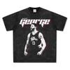 Camiseta de Manga Corta Estampada Paul George Retro Americana Transfronteriza Sudadera con Capucha Pesada de Cuello Redondo