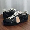 Zapatillas de Entrenamiento Alemanas Vintage Color Marrón Oscuro Sándalo para Mujer, Nuevas Zapatillas Planas Casuales 2026 con Cordones Cosidos y Punta Redonda, Zapatos Estilo A-Gan