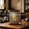 Animales del Zodiaco Adorno en Relieve de Oro Puro 999 Nuevo Estilo Chino Retro Pintura sobre Placa de Cobre Escritorio de Oficina Decoración del Hogar Artesanía Regalo