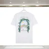 Camiseta de comercio exterior fuente nicho verano nuevo estampado logo Casablanca camiseta de manga corta mujer 100% algodón puro