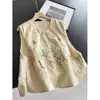 2026 Novo Colete Jacquard de Viscose Estilo Chinês com Botões de Nó Chinês Tradicional, Elegante Colete Cardigã para Mulheres, Atacado H03FMJ921