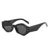 Dobradiça de Metal2026 Novo Modelo Óculos de Sol Poligonais para Comércio Exterior para Homens e Mulheres, Lentes Pretas, Óculos de Sol Transfronteiriços