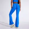 Pantalones de Yoga Elásticos de Bolsillo con Botón Más Vendidos Pantalones Largos Ropa de Trabajo Levanta Glúteos de Cintura Alta Fitness Deportivo Secado Rápido Pantalones de Campana K091